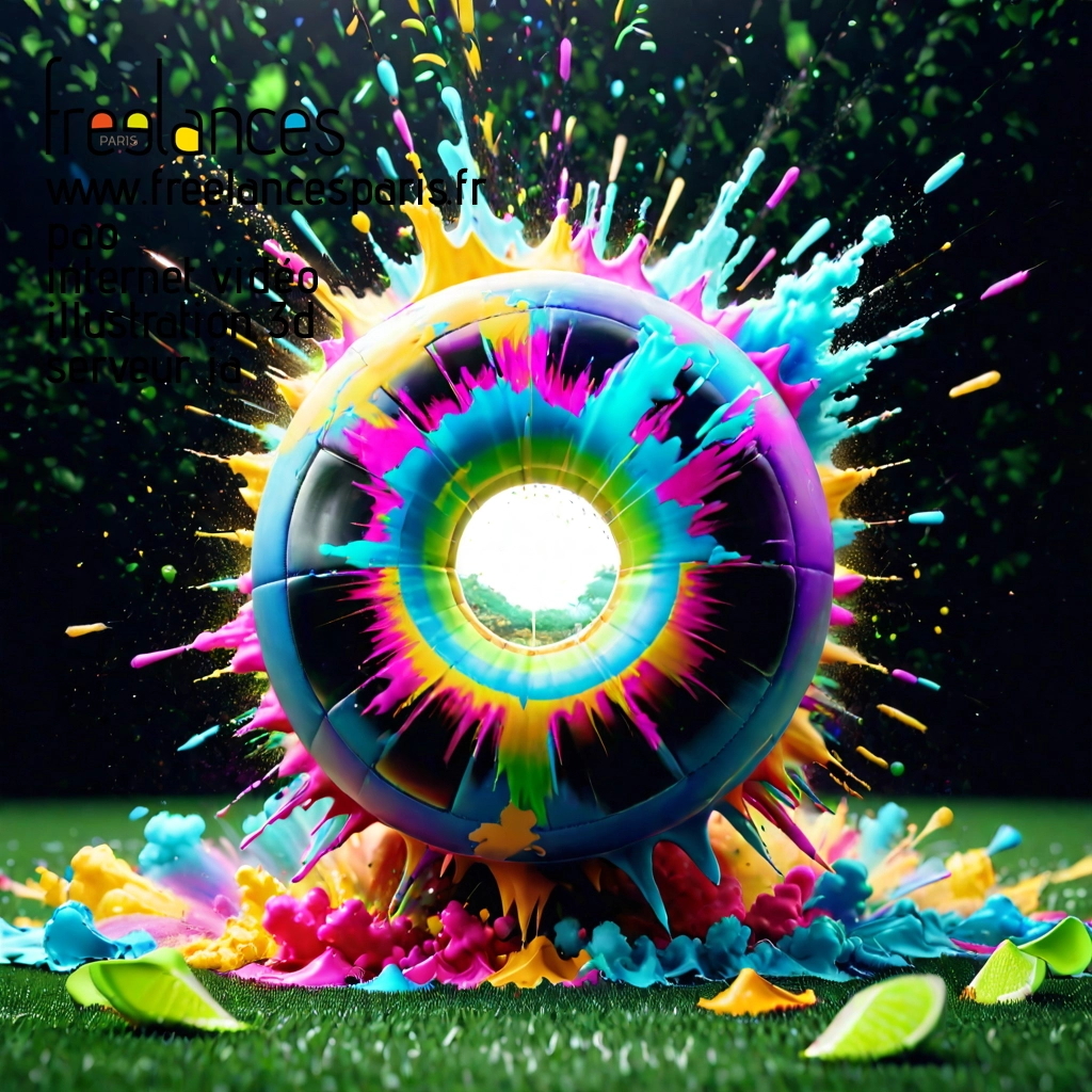 Pao mise en page internet vidéo illustration 3d serveur IA générative AI freelance paris studio de création magazines ssd89dg0